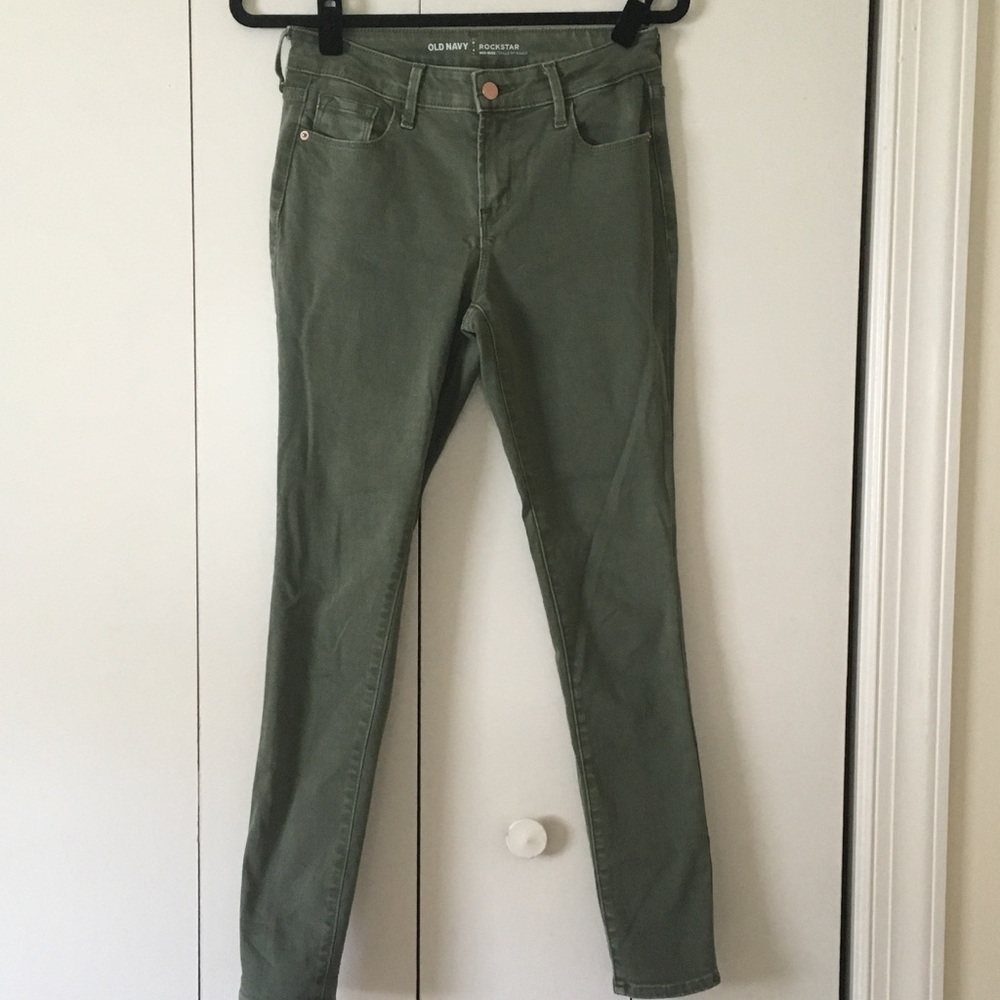 OldNavy Army Green Rockstar Jeans